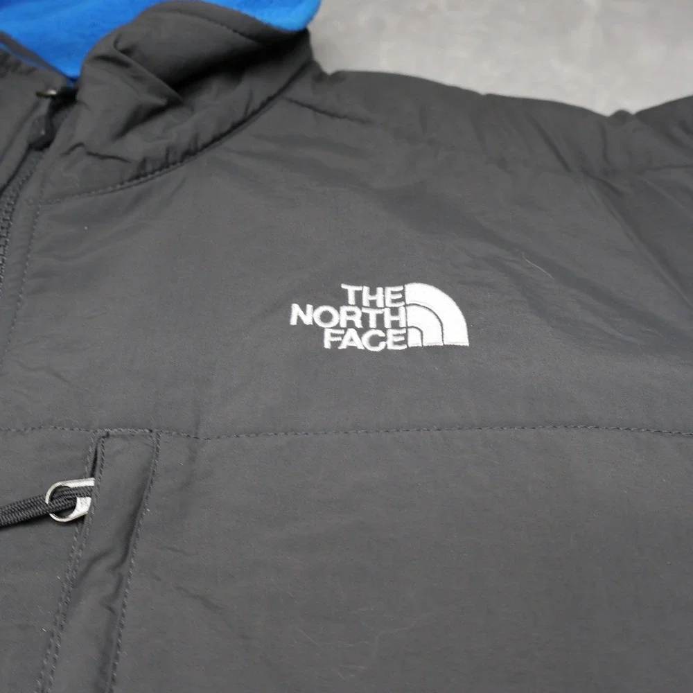 North Face Denali Jacket Men XL Blue Black Polartec Insulated Fleece Heavyweight